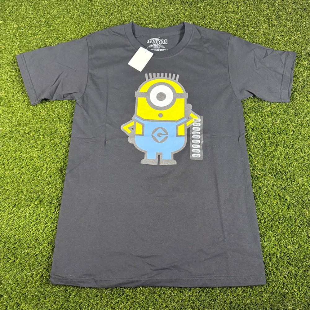 Minions The Rise of Gru Graphic T-Shirt Black Mens Small New With Tags Cotton